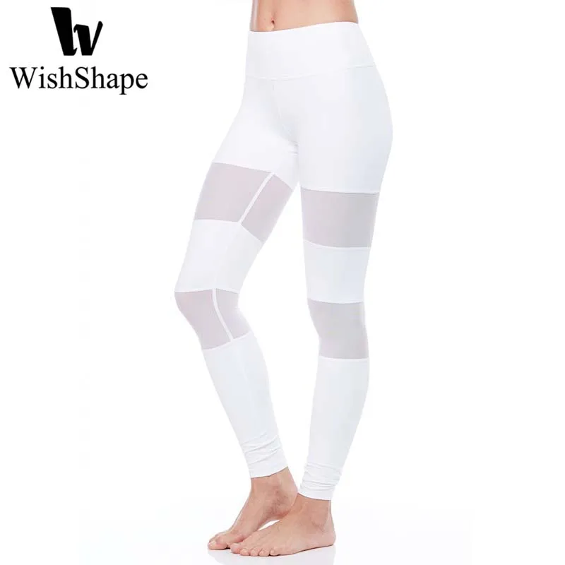 Sport Leggings Women White Running Tights High Elastic Yoga Pants Push Up Fitness Legging 2018