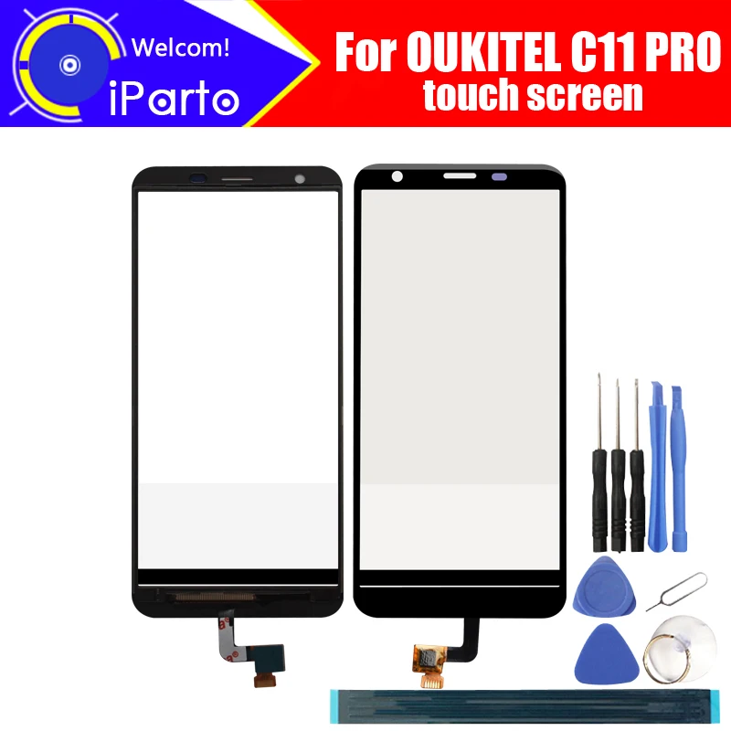 5,45 дюймов OUKITEL C11 PRO сенсорный экран Стекло гарантия оригинальная стеклянная панель сенсорный экран стекло для OUKITEL C11 PRO