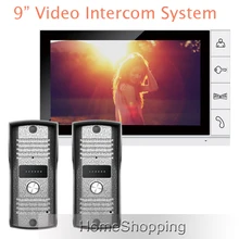 ENVÍO GRATIS Seguridad Para El Hogar 9 “TFT ColorVideo Puerta Sistema de Intercomunicación teléfono Con 2 Impermeable Timbre Monitor de La Cámara 1 EN STOCK