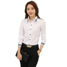 Elegant Slim Thin White Chiffon Women Blouses Striped Long Sleeve Casual Women Shirt 5XL Plus Size Office Women Clothing Blousa