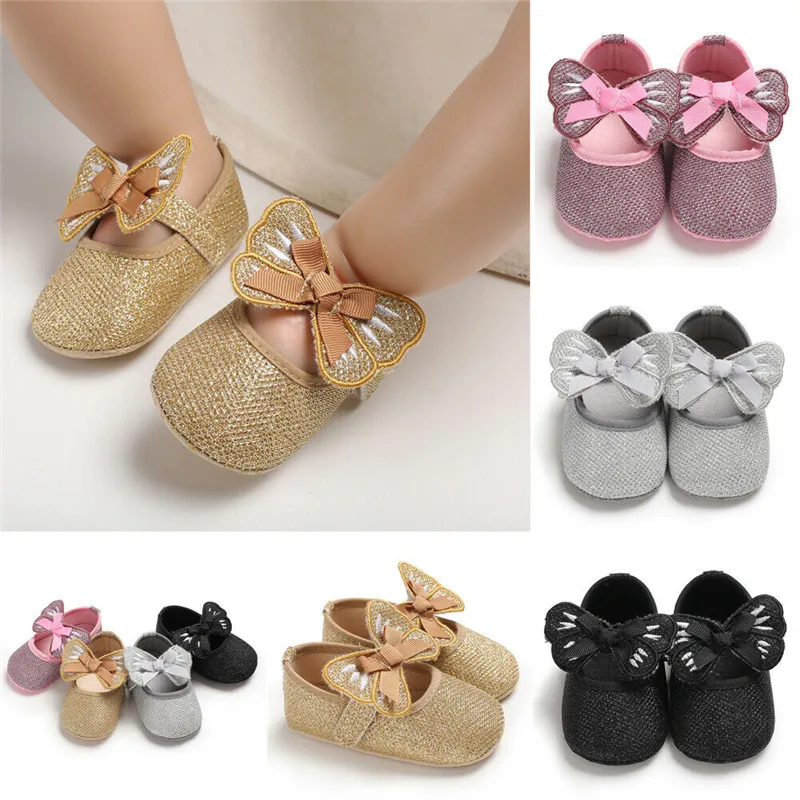 Милая Одежда для маленьких обувь для девочек Лидер продаж, для маленьких девочек, детская обувь, Новорожденные Детские Мягкая подошва, с бантом тапочки для малышей обувь для маленьких девочек