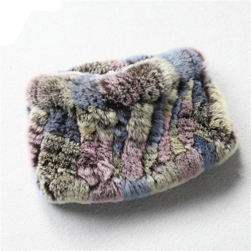 

winter fur hat for women natural rex rabbit fur scarf black gray white 7 colors soft fur cap real fur ring H11