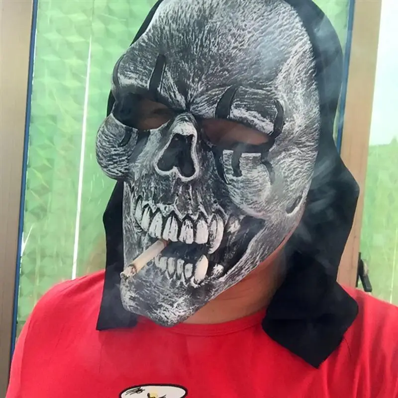 1pc Halloween Haunted House Tool Vinyl Grimace Skull Head Mask Party Cosplay Mask Costume Props Decorations