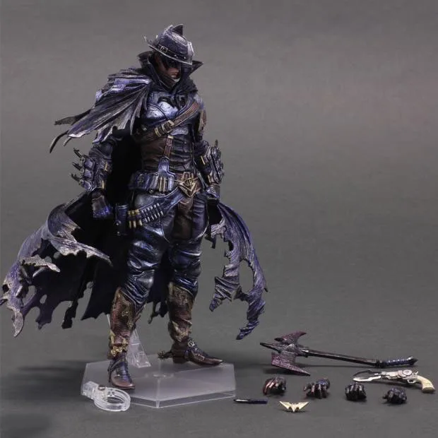 28cm West Cowboy Batman Marvel Superhero Action Figure Model Toys Dolls 