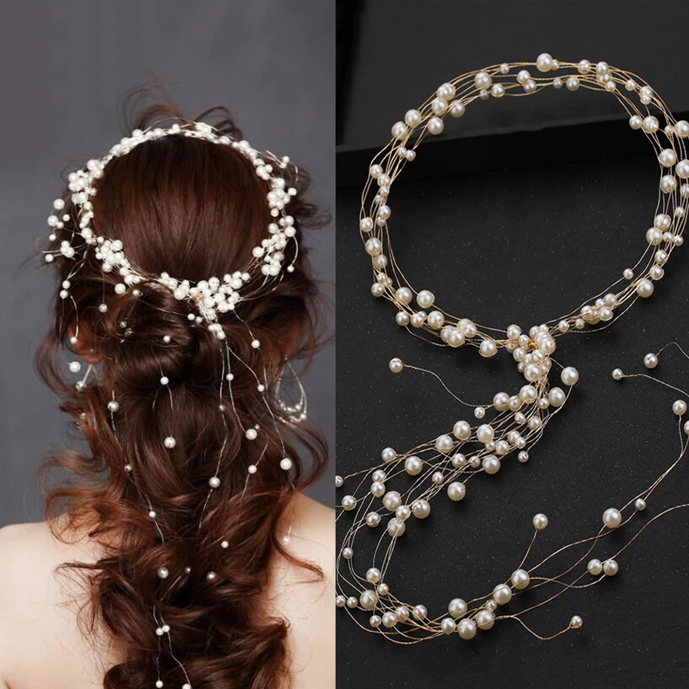 

2019 New Bridal Crystal Hairpin Pearl Hair Comb Wedding Hair Clip Tiara Prom Hair Ornaments Women Hair Jewelry for Women