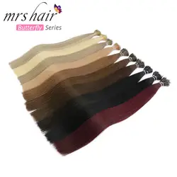 MRS HAIR нано-наращивание волос 12 "Искусственные волосы одинаковой направленности микро кольцо нано шарик волосы предварительно скрепленные