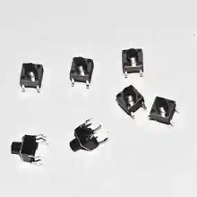 20 шт тактильная нажимная кнопка переключатель, клавишный переключатель 6X6X9 мм 4-контактный DIP