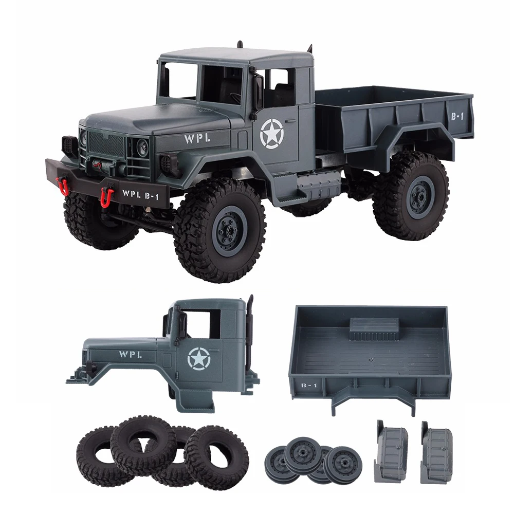 

WPL B-1 DIY Car Kit 1/16 2.4G 4WD RC Crawler Off Road Car Without Electronic