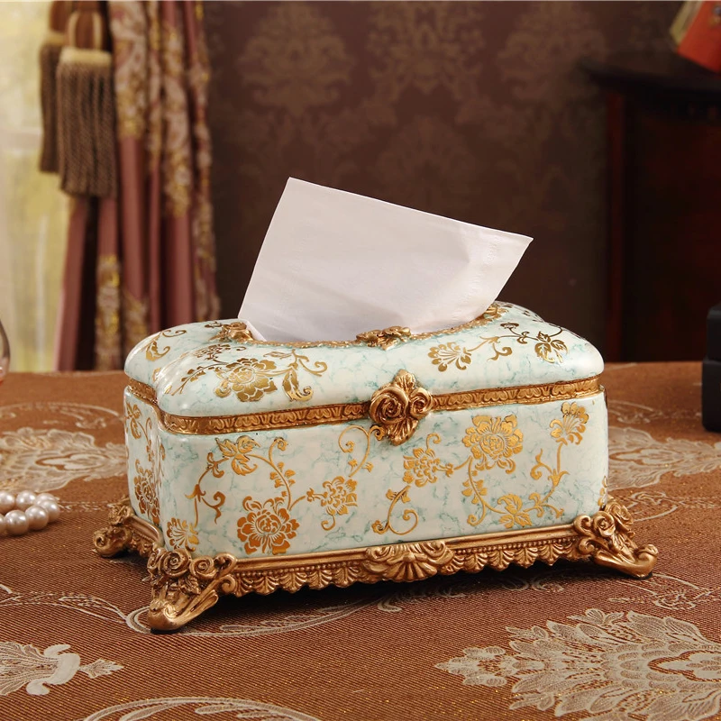 Новые высококачественные роскошные ювелирные украшения, европейский стиль гостиной из полимерной смолы для украшения дома бумажная коробка для полотенец модная коробка - Цвет: see chart