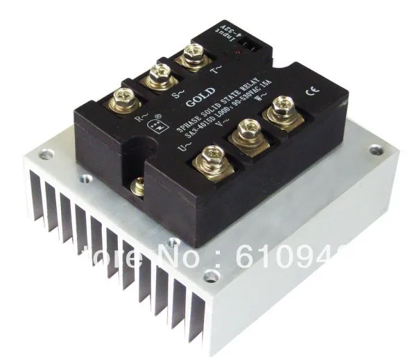 LS110 Three Phase Solid State Relay SSR 10A 15A use screw Aluminum Heat Sink Heatsinkin Relays