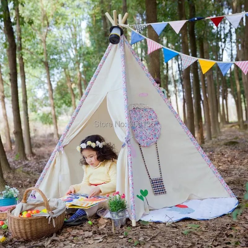 Cute cartoon children play tent cotton pink outdoor tent kids tent for