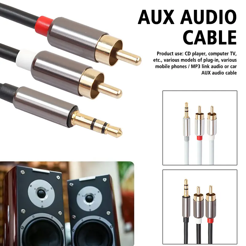 RCA 3 5 мм каво Джек 2RCA a аудио для DJ Amplificatori сабвуфер миксер домашний кинотеатр DVD| |