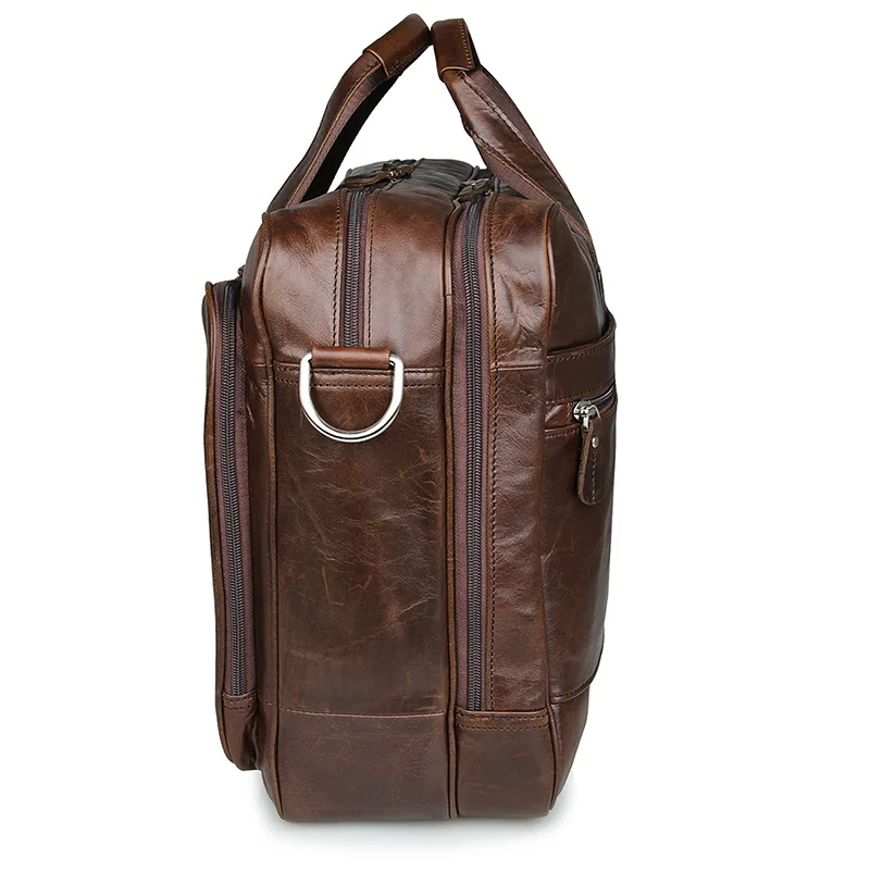 Мужская Мода из натуральной кожи Портфели Для мужчин моды сумка компьютер сумки большой коровьей Бизнес ноутбук сумка дорожная сумка