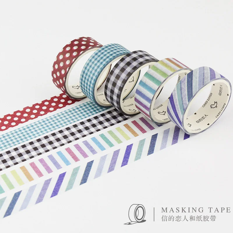 5 pcs box Cloth texture font b Tartan b font washi tape DIY decorative scrapbook masking