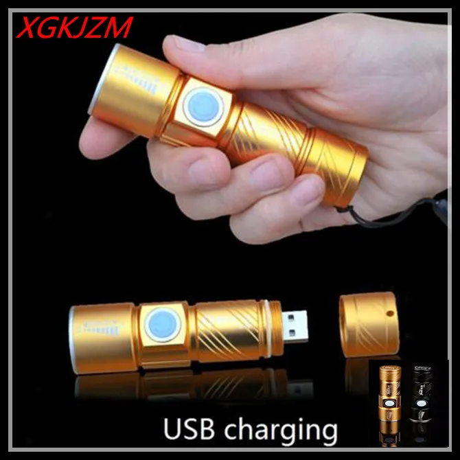 

2017 New Mini LED Flashlight CREE Q5 USB Torch light Rechargeable Lanterna lamp Portable Linterna battery built-in edc lighting