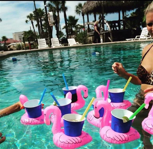10 pieces set inflatable drink cup holders mini flamingo christmas wedding birthday party supply swimming - Christmas Pool Decorations 10 pieces set inflatable drink cup holders mini flamingo christmas wedding birthday party supply swimming - Christmas Pool Decorations