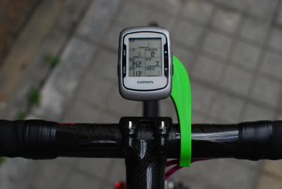 Велосипедный дорожный велосипед держатель для Garmin Edge 200 500 510 800 810 1000 компьютерный руль gps преобразования сиденья 25,4 мм/31,8 мм - Цвет: Зеленый