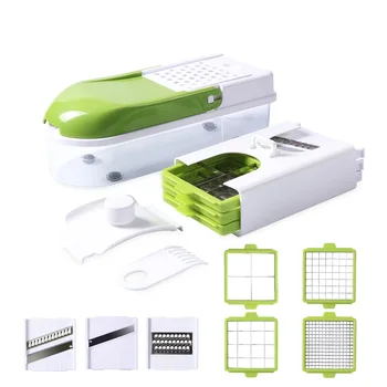 

Multifunction Vegetable Slicer with 8 Dicing Blades Manual Potato Peeler Carrot Grater Dicer Kitchen Tools Cutter AP29
