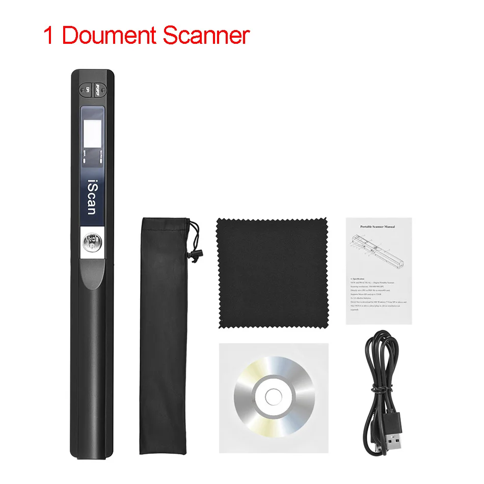 Only Document Scanne GZISCAN01 Мини Портативный цифровой сканер 900 dpi Handyscan Портативный беспроводной A4 ручной сканер-ручка A4 сканер документов JPG/PDF - Цвет: Only Document Scanne