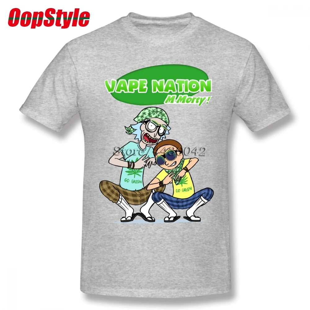 Мужская футболка с коротким рукавом Vape Nation Rick And Morty Прямая поставка летняя