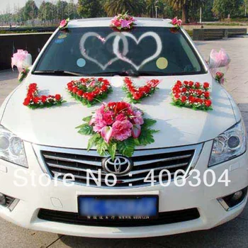 

1 set/lot Artificial flowers wedding car flowers decoration wedding house decoration decorative flowers wreaths