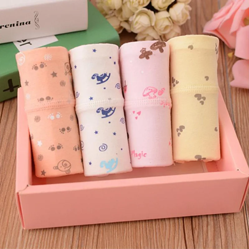 QUECOO M-XXXL Cotton combed cotton panties waist comfortable cartoon triangle underwear women's underwear