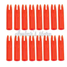 50 шт. красный пластиковый хвостовик стрелы для стрельба из лука для OD 5,9-6,0 мм углеродное Стекловолокно вала