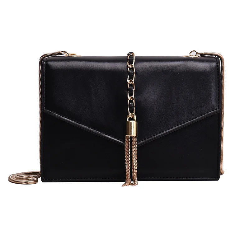 

Fashion Fringed Chain Bag With One Shoulder And Oblique Spanning Small Square Bag