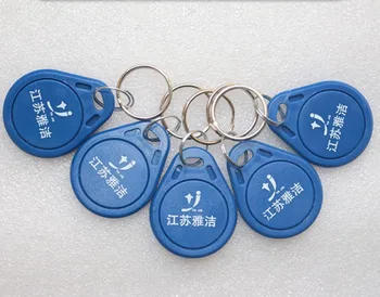 

500pcs IC+ID read only Composite Key Tags Keyfob Dual Chip Frequency RFID 125KHZ TK4100/EM4100+13.56MHZ F08