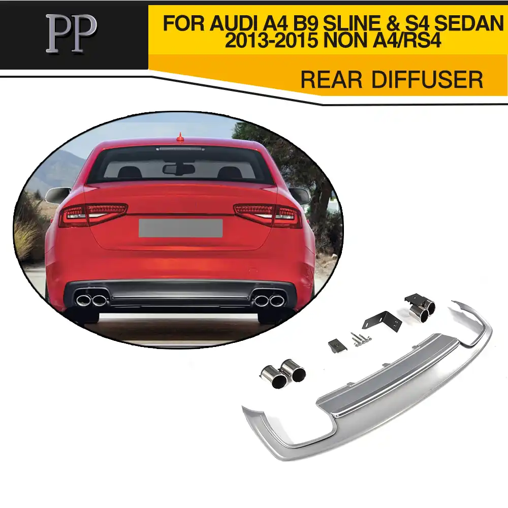 Rear Diffuser Rear Bumper Lip For Audi 