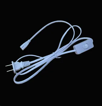 

T5 T8 LED Tube Wire Connector With Switch Power Cord Extension Cord LED lamp light port US Plug Cable 20PCS