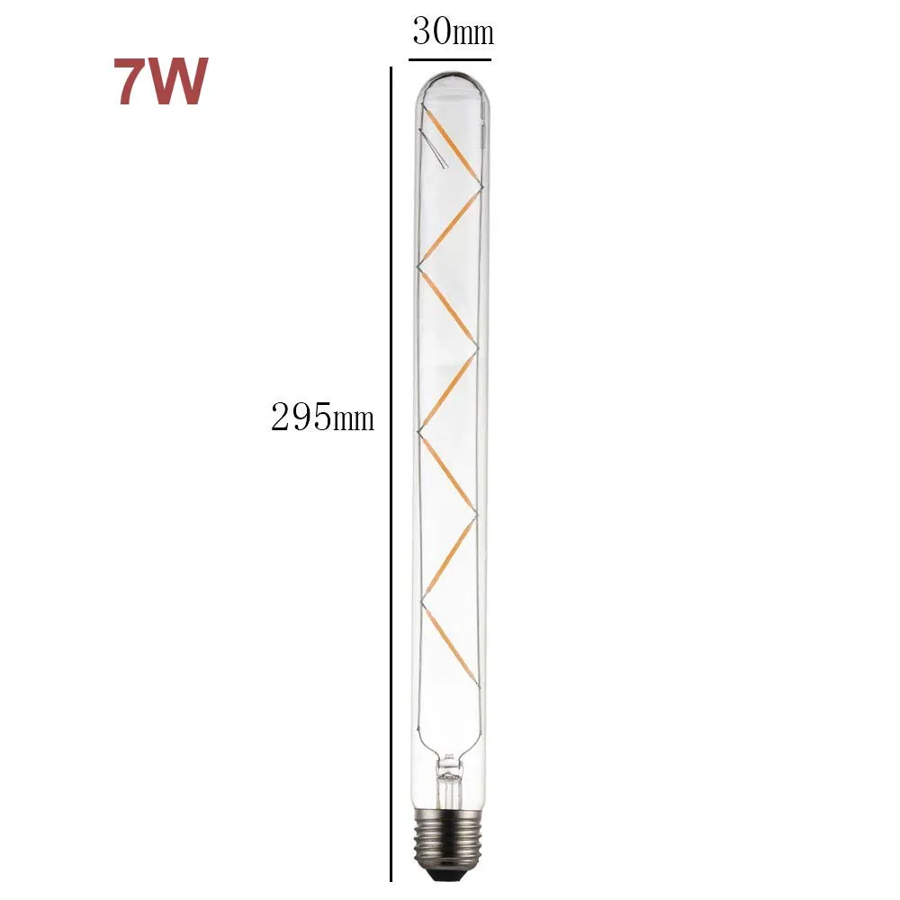 3W 6 Вт 7 Вт 8 Вт винтажный T30 светодиодный трубчатый лампочка накаливания Эдисона 2200K Экстра теплый Цоколь E27 110 В 220 в 85-265 в 30 мм Длинный Ретро светодиодный светильник