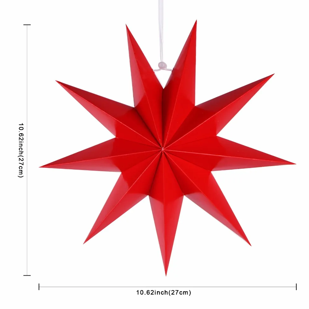 1 шт. 27 см 3D углы бумаги звезда Висячие многоразовые Рождественская вечеринка дерево орнамент дома вечерние свадебные спальня стены DIY украшения