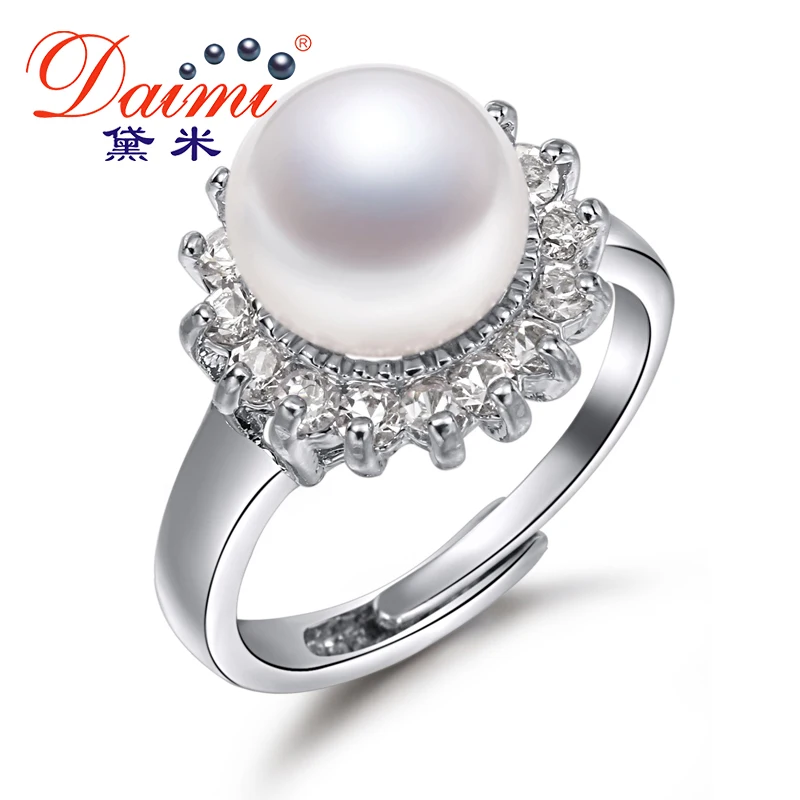 

DAIMI 100% Natural Pearl Rings 10-11mm Pearl Jewelry For Women Summer Style