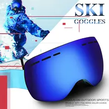 Ledarnell новые профессиональные лыжные очки для сноуборда для мужчин и женщин двухслойные противотуманные лыжные очки Снежная маска Скейт очки для лыжного спорта Goo