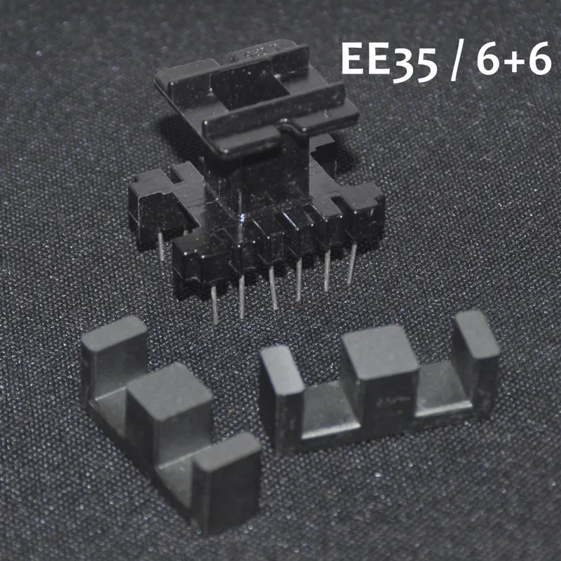 

5Sets EE35 Ferrite Core With 6+6 Bakelite Skeleton Transformer Vertical Skeleton DIY PC40 EE35 Core Vertical Bakelite Skeleton
