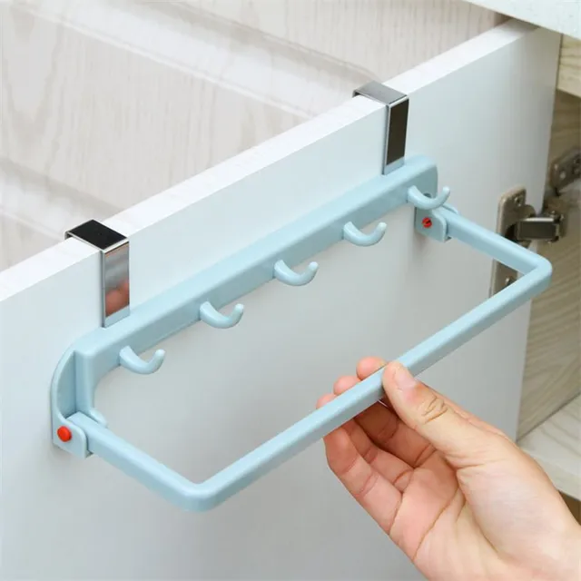 Multi Function Hanging Kitchen Cabinet Door Rack Holder Hook Set Multi Function Hanging Kitchen Cabinet Door Rack Holder Hook Set Foldable Shelf Tower With 4 Hooks Drop Ship