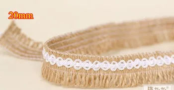 

20mm x10m Lovely Rustic Braided Hessian Jute Cotton Ribbon Trims Edging Tape Craft Zakka macrame free shipping HOT