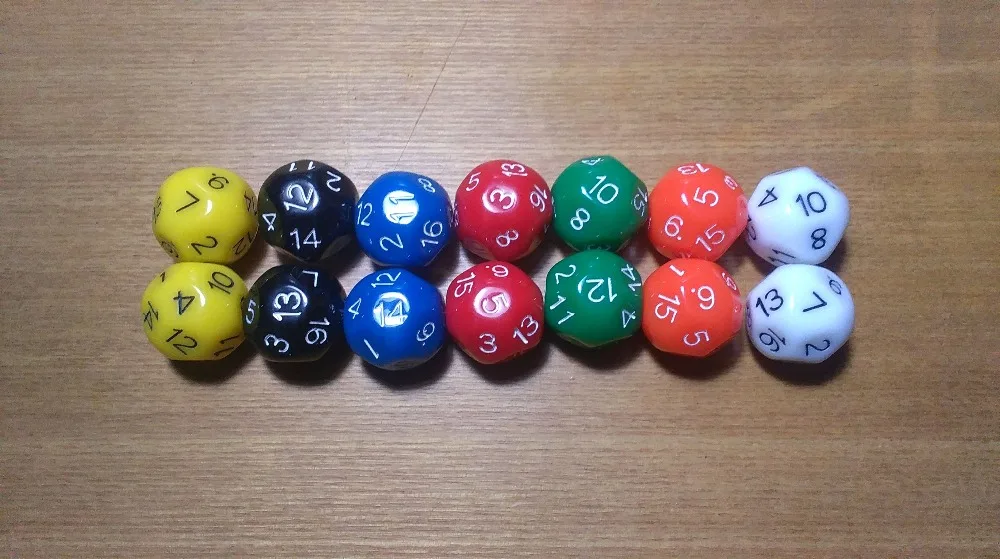 Free shipping Exclusive NEW 2pcs 16 sided D16 dice for board game card game and other