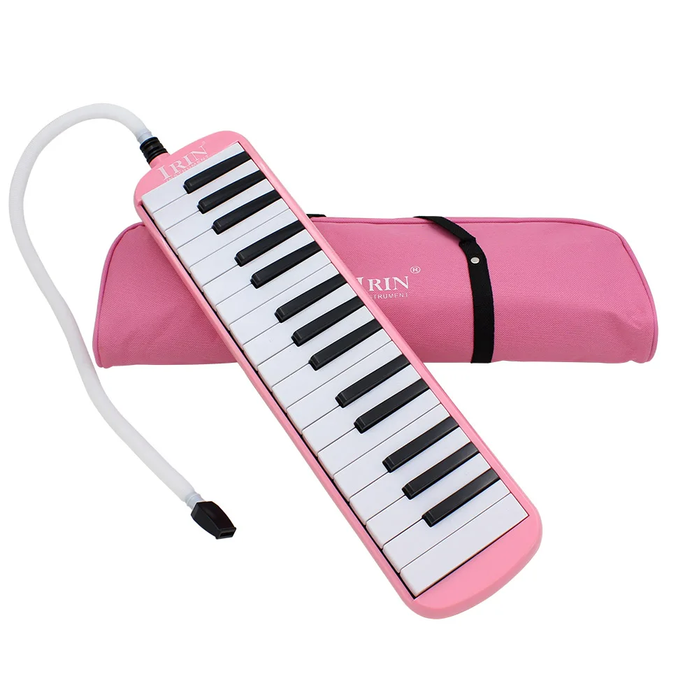 Прочный 32 клавиши фортепиано мелодика с сумкой для переноски музыкальный инструмент для любителей музыки начинающих подарок изысканное мастерство - Цвет: pink