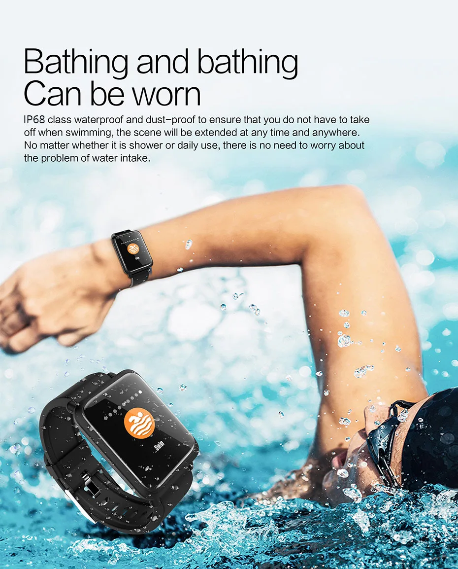 COLMI Smart Watch M28 IP68 Waterproof Bluetooth Heart Rate Blood Pressure Smartwatch for Xiao mi Android IOS Phone 3