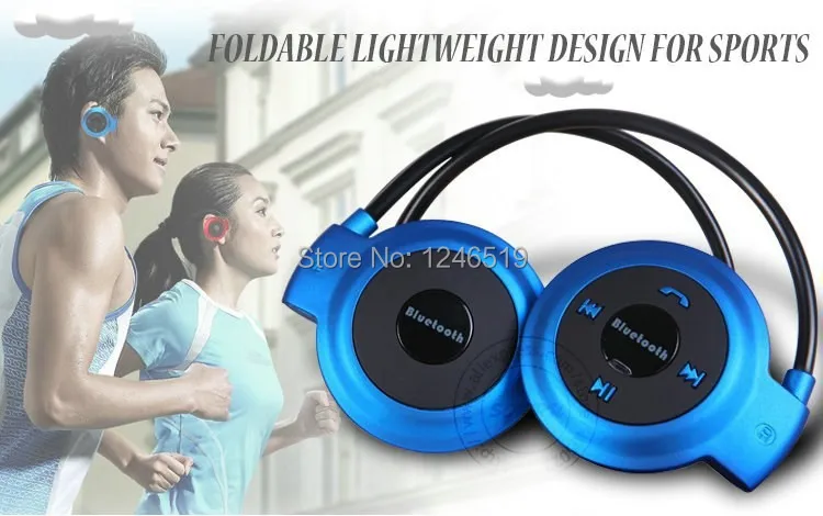 

Fidelity Wireless Foldable Sport 3D Stereo Bluetooth V4.0 Earphone Headset Running Headphones With MIC For Iphone 5 5s Samsung