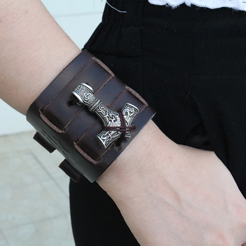 mens leather wrist cuff