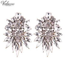 Vedawas модные Кристальные бусины серьги-гвоздики для женщин хорошее качество Стразы массивные Ювелирные серьги оптом 1754