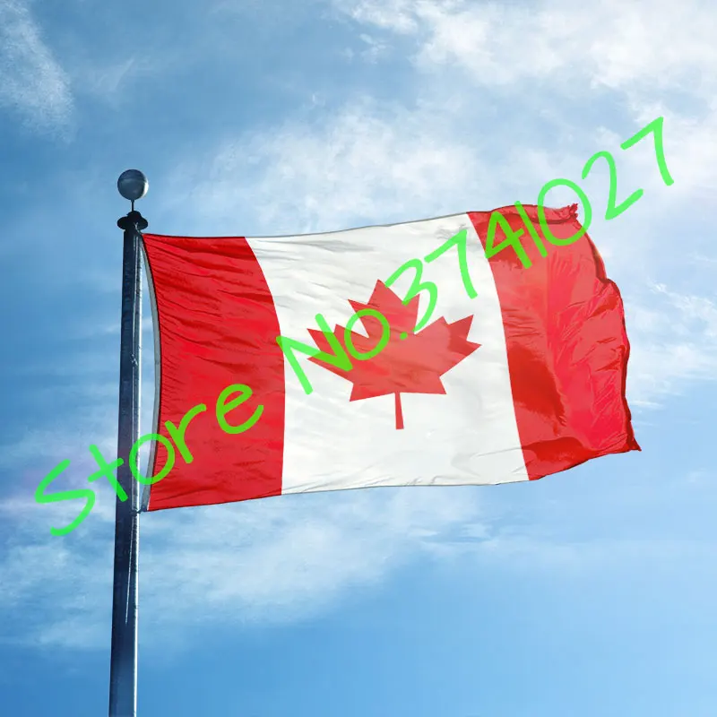 Canada flag 90*150CM polyester with metal grommet custom flying banner | Дом и сад