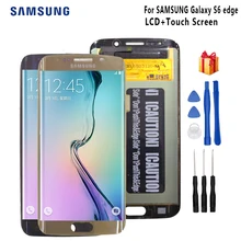 Original For SAMSUNG Galaxy S6 edge LCD Display G925 G925I G925F Touch Screen Digitizer Phone Parts OLED Display Free Tools