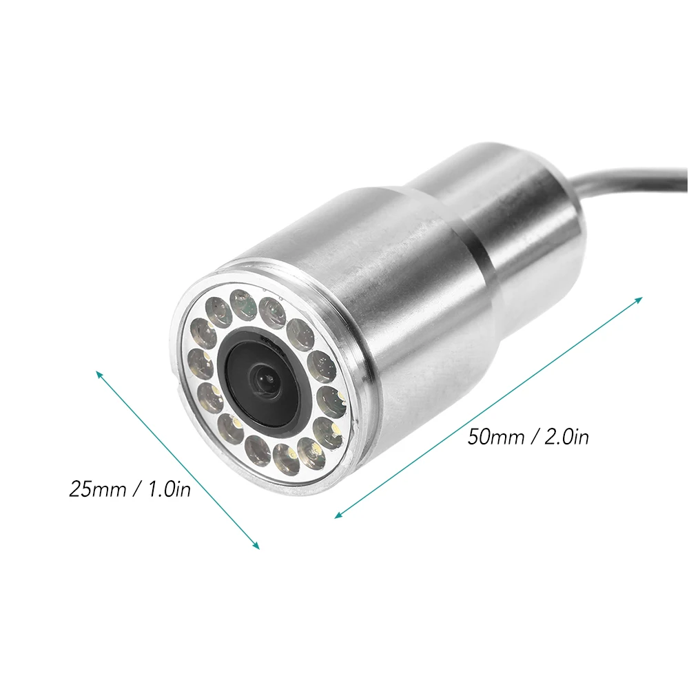 1200TVL Underwater Fishing Camera 12 LED Night Vision Waterproof Fish Shape Boat Ice Fishing Camera Accessories 15/ 50m Cable fishing accessories