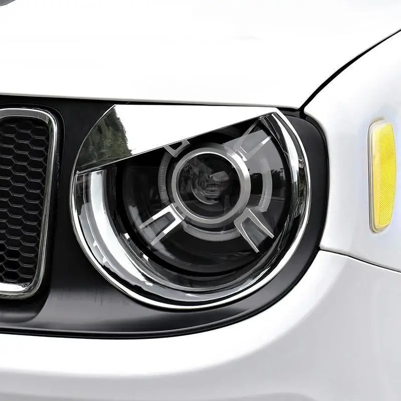 

Automobile Chromium Headlamp Grille Wing Mirror Exterior Fashion Mouldings Accessories Decoration Covers 17 FOR JEEP Renegade