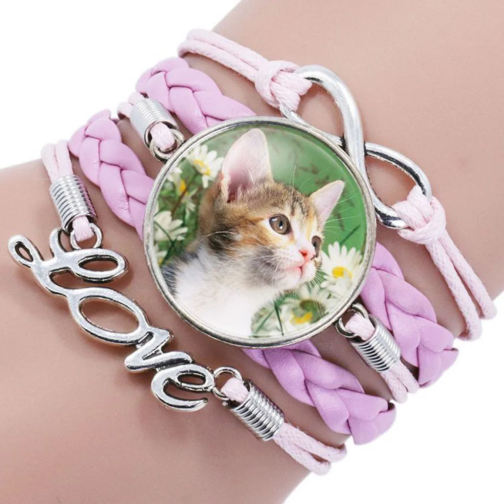 

2018 New Fashion Multi Cat Pictures Infinity Olive Bird Charms Bracelets Bangles Jewelry Handmade Cheap Bracelet For Kids Gifts
