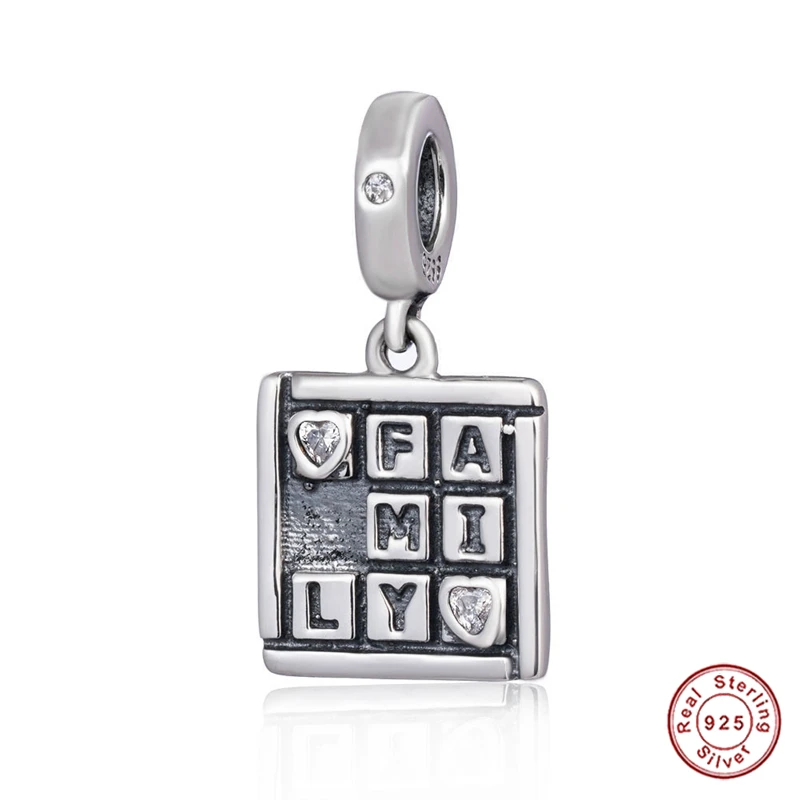 

Authentic Hot Sale New 925 Sterling Silver Family Game Charm Pendant fit European DIY Bracelet Making for Family Gift